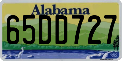 AL license plate 65DD727