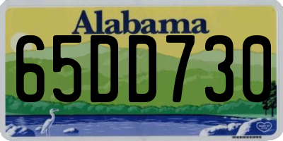 AL license plate 65DD730