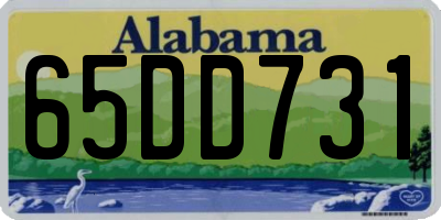 AL license plate 65DD731