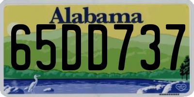 AL license plate 65DD737