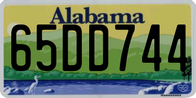 AL license plate 65DD744