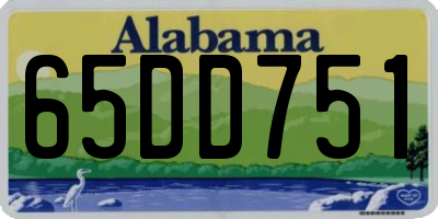 AL license plate 65DD751
