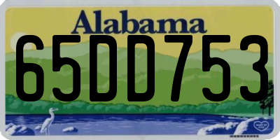 AL license plate 65DD753
