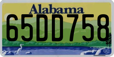 AL license plate 65DD758