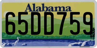 AL license plate 65DD759