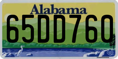 AL license plate 65DD760