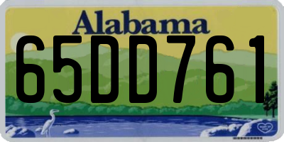 AL license plate 65DD761