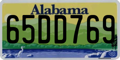 AL license plate 65DD769