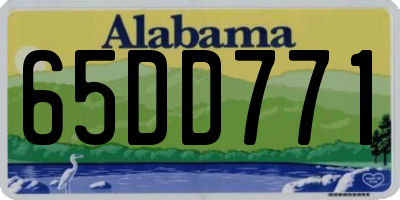 AL license plate 65DD771