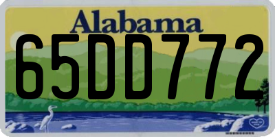 AL license plate 65DD772