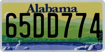 AL license plate 65DD774