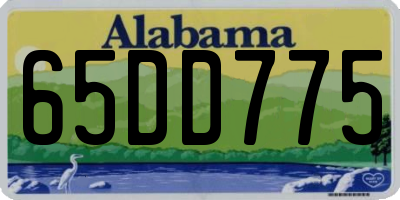AL license plate 65DD775