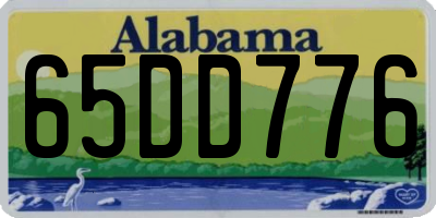 AL license plate 65DD776