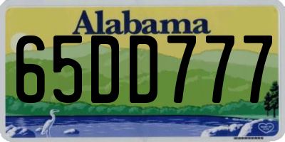 AL license plate 65DD777
