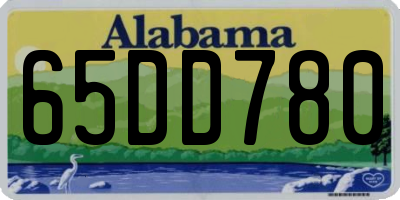 AL license plate 65DD780