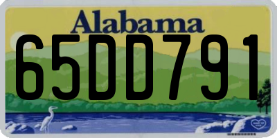 AL license plate 65DD791