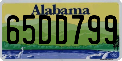 AL license plate 65DD799