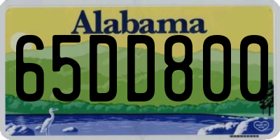AL license plate 65DD800