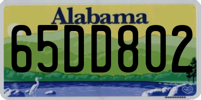 AL license plate 65DD802