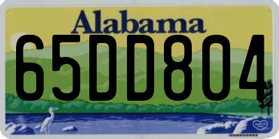 AL license plate 65DD804