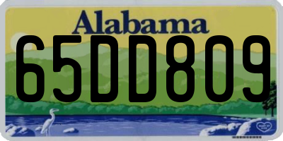 AL license plate 65DD809