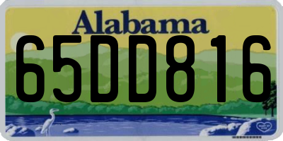 AL license plate 65DD816