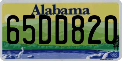 AL license plate 65DD820