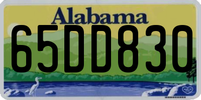 AL license plate 65DD830