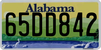AL license plate 65DD842
