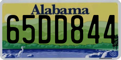 AL license plate 65DD844