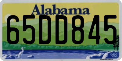 AL license plate 65DD845