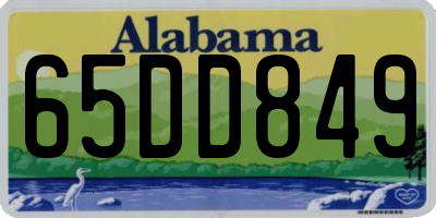 AL license plate 65DD849