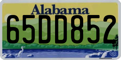 AL license plate 65DD852