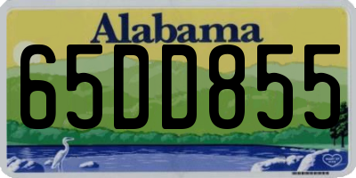AL license plate 65DD855