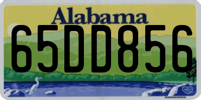 AL license plate 65DD856