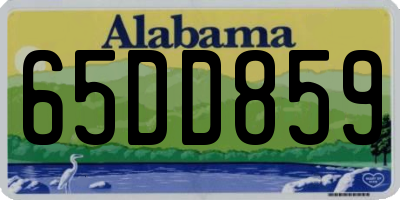 AL license plate 65DD859