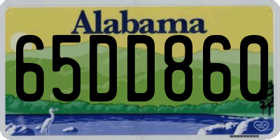 AL license plate 65DD860