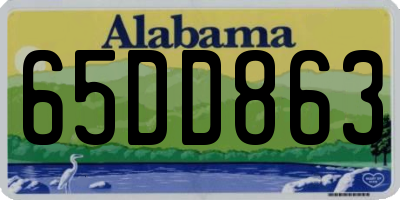 AL license plate 65DD863
