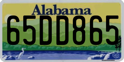 AL license plate 65DD865