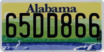 AL license plate 65DD866
