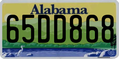 AL license plate 65DD868