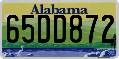 AL license plate 65DD872