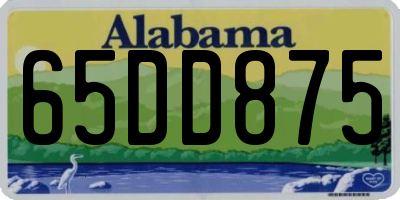 AL license plate 65DD875