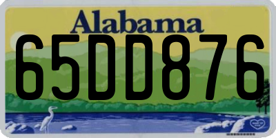 AL license plate 65DD876