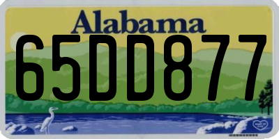 AL license plate 65DD877