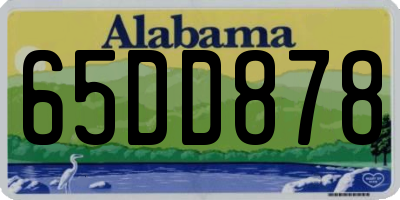 AL license plate 65DD878