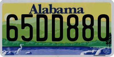 AL license plate 65DD880