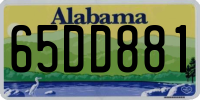 AL license plate 65DD881