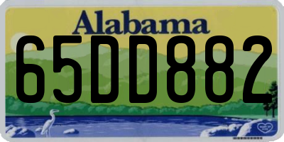 AL license plate 65DD882
