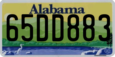 AL license plate 65DD883